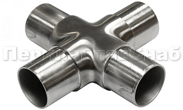 Соединение поручня Ø50.8 мм, крестовина (AISI 304) k361 купить в Нижнем Новгороде Соединение поручня Ø50.8 мм, крестовина (AISI 304) k361 купить в Нижнем Новгороде