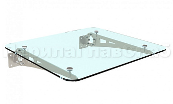 Стеклянный козырек на консоли из листа - вариант 2 в Нижнем Новгороде. Готовые проекты ПерилаГлавСнаб