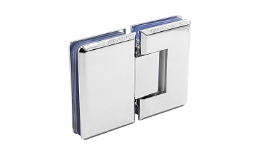 Петля для душевой кабины стекло-стекло 180° 90х55 мм цинк, полированная t303 PZn купить в Нижнем Новгороде