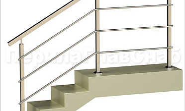 Три ригеля на сварке, квадратные поручень и стойки купить в Нижнем Новгороде