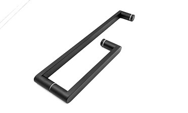 Ручка 225х425 круглая+квадратная труба AISI 304 черная t628 BL купить в Нижнем Новгороде Ручка 225х425 круглая+квадратная труба AISI 304 черная t628 BL купить в Нижнем Новгороде
