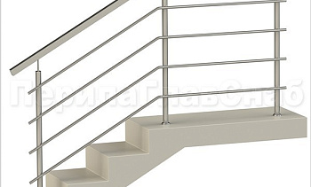 Четыре ригеля на сварке, квадратный поручень и круглые стойки в Нижнем Новгороде. Готовые проекты ПерилаГлавСнаб Четыре ригеля на сварке, квадратный поручень и круглые стойки в Нижнем Новгороде. Готовые проекты ПерилаГлавСнаб