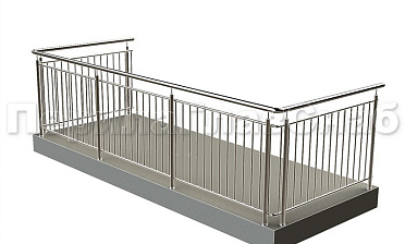 Балконные ограждения с вертикальным заполнением купить в Нижнем Новгороде