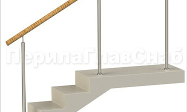 Нержавеющие ограждения без ригелей с пластиковым поручнем купить в Нижнем Новгороде