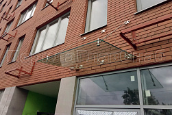 Стеклянные козырьки на вантах в Нижнем Новгороде. Готовые проекты ПерилаГлавСнаб - фото 4