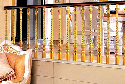 Латунные перила под золото в Нижнем Новгороде. Готовые проекты ПерилаГлавСнаб - фото 6