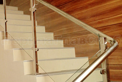 Ограждения из нержавейки со стеклом в Нижнем Новгороде. Готовые проекты ПерилаГлавСнаб - фото 23