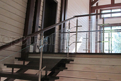 Перила и ограждения из нержавейки и дерева в Нижнем Новгороде. Готовые проекты ПерилаГлавСнаб - фото 10