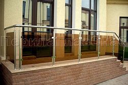 Ограждения из нержавейки со стеклом в Нижнем Новгороде. Готовые проекты ПерилаГлавСнаб - фото 9
