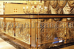 Латунные перила под золото в Нижнем Новгороде. Готовые проекты ПерилаГлавСнаб - фото 17