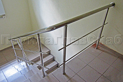 Перила и ограждения из нержавеющей стали с двумя ригелями в Нижнем Новгороде. Готовые проекты ПерилаГлавСнаб - фото 14
