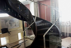 Стеклянные перила для винтовых лестниц в Нижнем Новгороде. Готовые проекты ПерилаГлавСнаб - фото 10