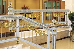 Латунные перила под золото в Нижнем Новгороде. Готовые проекты ПерилаГлавСнаб - фото 18