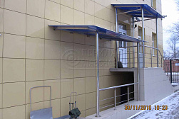 Козырьки и навесы на металлокаркасе в Нижнем Новгороде. Готовые проекты ПерилаГлавСнаб - фото 19