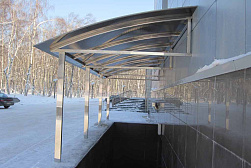 Козырьки и навесы на металлокаркасе в Нижнем Новгороде. Готовые проекты ПерилаГлавСнаб - фото 20