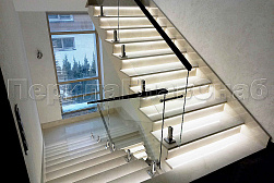 Ограждения лестничных маршей в Нижнем Новгороде. Готовые проекты ПерилаГлавСнаб - фото 1