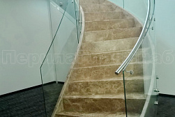 Стеклянные перила для винтовых лестниц в Нижнем Новгороде. Готовые проекты ПерилаГлавСнаб - фото 4