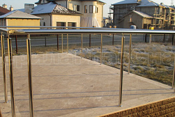 Ограждения и перила без ригелей из нержавеющей стали (без заполнения) в Нижнем Новгороде. Готовые проекты ПерилаГлавСнаб - фото 11