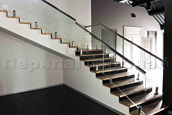 Стеклянные перила для лестниц в Нижнем Новгороде. Готовые проекты ПерилаГлавСнаб - фото 9