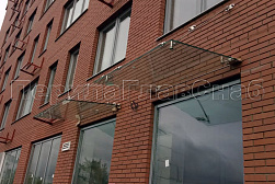 Стеклянные козырьки на вантах в Нижнем Новгороде. Готовые проекты ПерилаГлавСнаб - фото 6