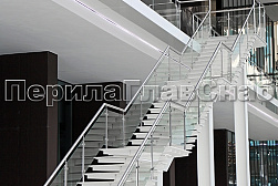 Ограждения из нержавейки со стеклом в Нижнем Новгороде. Готовые проекты ПерилаГлавСнаб - фото 22