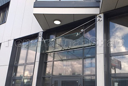 Стеклянные козырьки на вантах в Нижнем Новгороде. Готовые проекты ПерилаГлавСнаб - фото 12