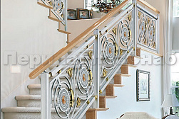 Латунные перила под золото в Нижнем Новгороде. Готовые проекты ПерилаГлавСнаб - фото 2