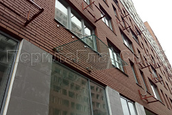 Стеклянные козырьки на вантах в Нижнем Новгороде. Готовые проекты ПерилаГлавСнаб - фото 5