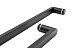 Ручка 225х425 круглая+квадратная труба AISI 304 черная t628 BL