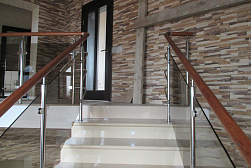 Перила и ограждения из нержавейки и дерева в Нижнем Новгороде. Готовые проекты ПерилаГлавСнаб - фото 27