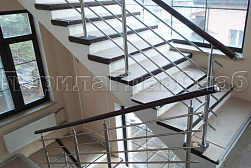 Перила и ограждения из нержавейки и дерева в Нижнем Новгороде. Готовые проекты ПерилаГлавСнаб - фото 24