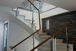 Стеклянные перила для винтовых лестниц в Нижнем Новгороде. Готовые проекты ПерилаГлавСнаб - фото 11