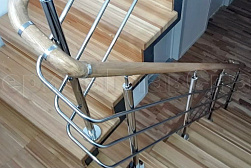 Перила и ограждения из нержавейки и дерева в Нижнем Новгороде. Готовые проекты ПерилаГлавСнаб - фото 6