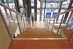 Ограждения из нержавейки со стеклом в Нижнем Новгороде. Готовые проекты ПерилаГлавСнаб - фото 12