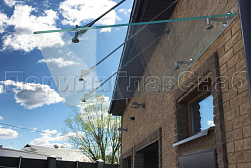 Стеклянные козырьки на вантах в Нижнем Новгороде. Готовые проекты ПерилаГлавСнаб - фото 16