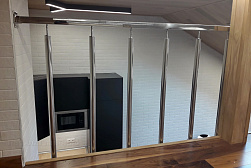 Ограждения и перила без ригелей из нержавеющей стали (без заполнения) в Нижнем Новгороде. Готовые проекты ПерилаГлавСнаб - фото 12