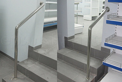 Ограждения и перила без ригелей из нержавеющей стали (без заполнения) в Нижнем Новгороде. Готовые проекты ПерилаГлавСнаб - фото 1