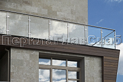 Ограждения из нержавейки со стеклом в Нижнем Новгороде. Готовые проекты ПерилаГлавСнаб - фото 17