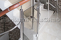 Перила и ограждения из нержавейки и дерева в Нижнем Новгороде. Готовые проекты ПерилаГлавСнаб - фото 29