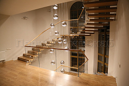 Стеклянные перила для лестниц в Нижнем Новгороде. Готовые проекты ПерилаГлавСнаб - фото 18