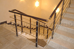 Перила и ограждения из нержавейки и дерева в Нижнем Новгороде. Готовые проекты ПерилаГлавСнаб - фото 8