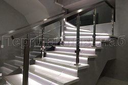 Ограждения из нержавейки со стеклом в Нижнем Новгороде. Готовые проекты ПерилаГлавСнаб - фото 1