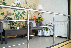 Перила и ограждения из нержавеющей стали с двумя ригелями в Нижнем Новгороде. Готовые проекты ПерилаГлавСнаб - фото 4