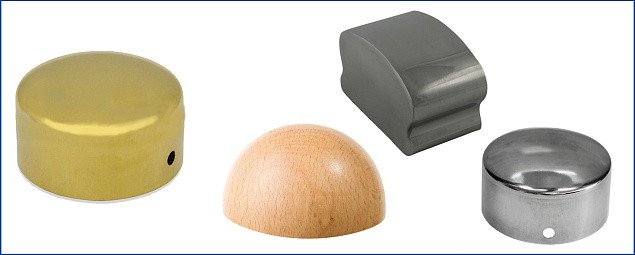 Заглушки для деревянного поручня в Нижнем Новгороде. Комплектующие для лестничных ограждений и перил ПерилаГлавСнаб  Заглушки для деревянного поручня в Нижнем Новгороде. Комплектующие для лестничных ограждений и перил ПерилаГлавСнаб